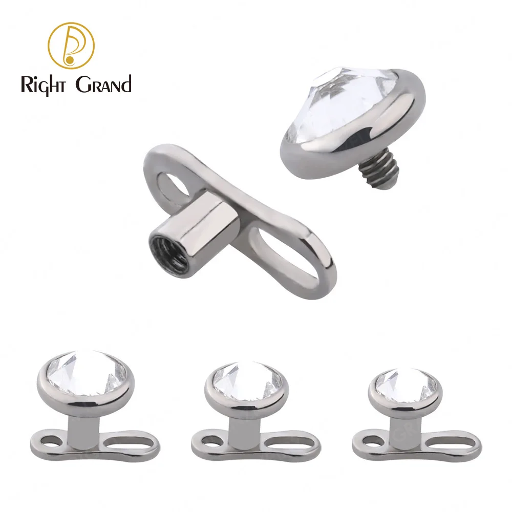 Titanium Dermal Anchor + Interchangeable Top