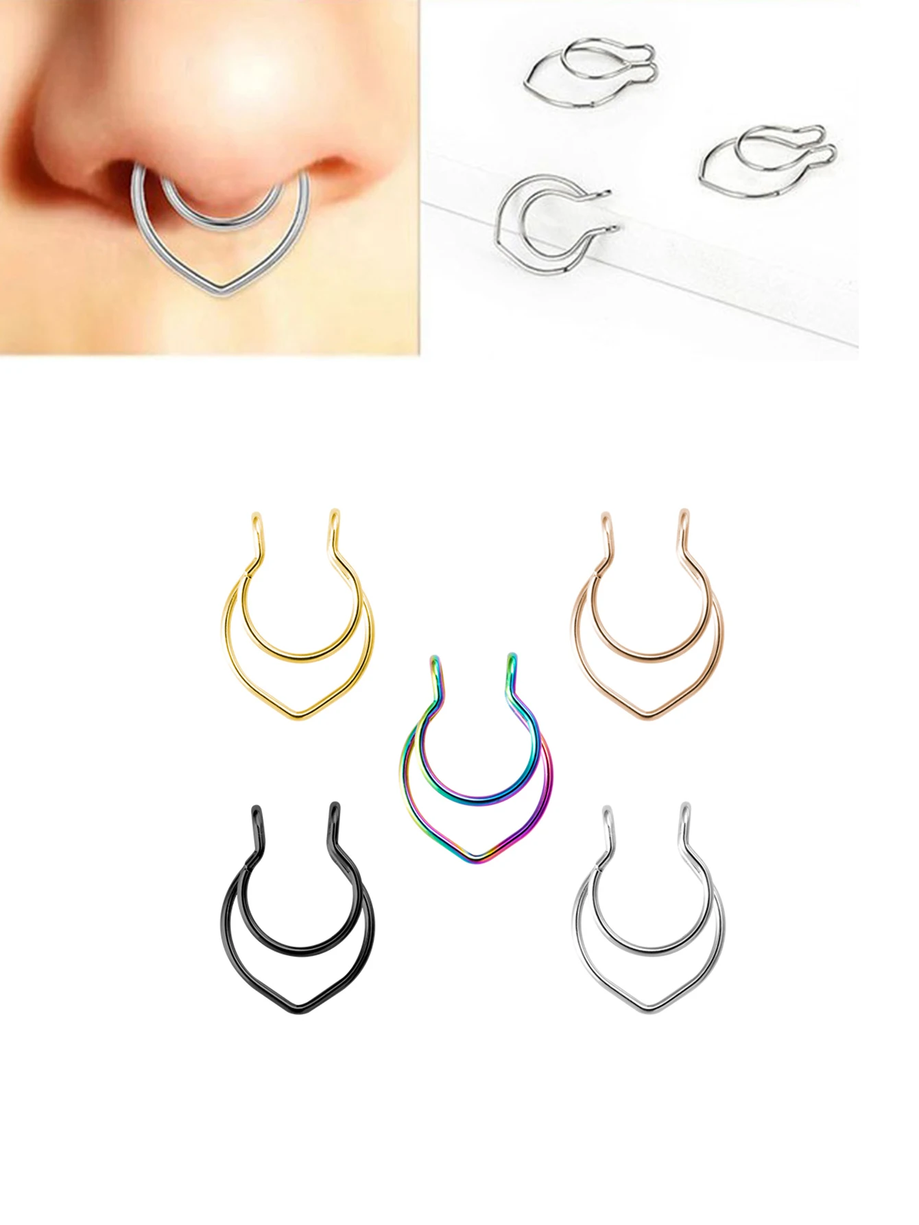 Fake Septum Ring No Piercing Needed