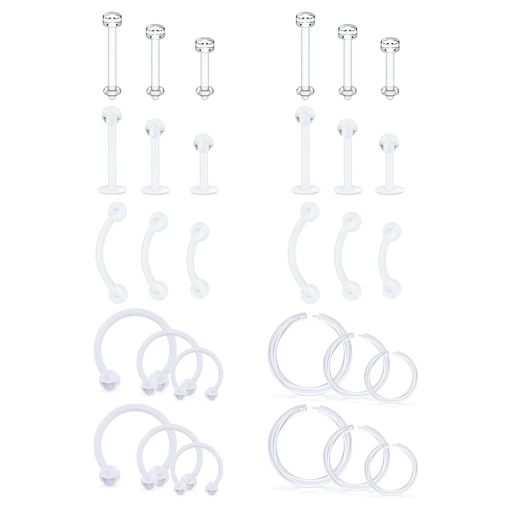 PTFE Piercing Retainer â€” Invisible/Clear