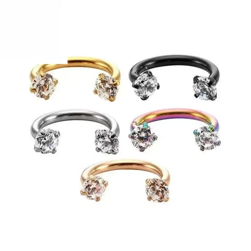 Titanium Curved Barbell — Rook Piercing 16G