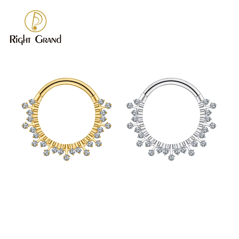 Gold Titanium Septum Clicker 16G