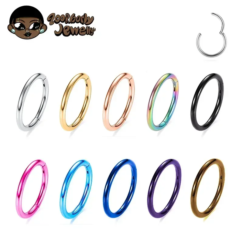 Titanium Seamless Nose Hoop — 20G